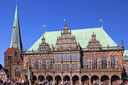 Bild zeigt das Rathaus in Bremen
