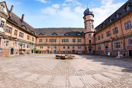 Anischt des Schlosshofes in Bevern